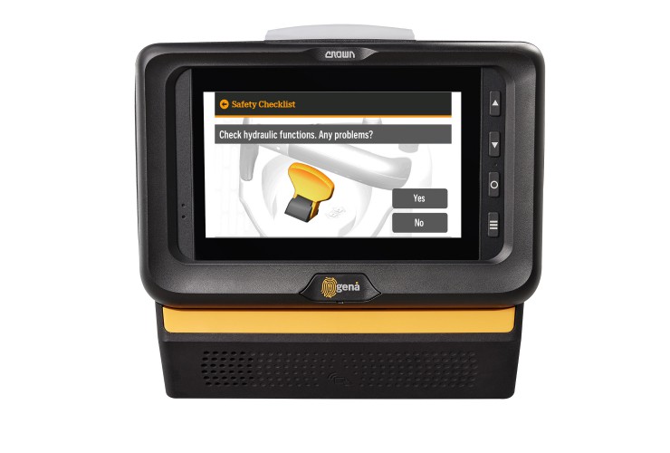 Crown SP 1500 mit 7-Zoll-Farb-Touchscreen-Display mit mehr als 40 verfügbaren Sprachen, Fahrzeugstatussymbolen sowie anpassbarem Dashboard mit Widgets.