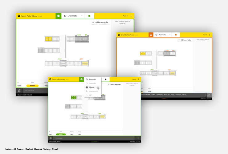 Interroll Smart Palett Mover (SPM): Setup-Tool