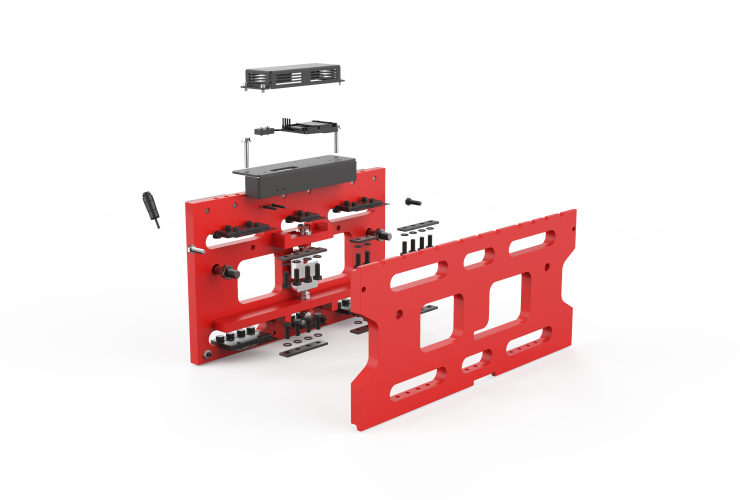 Exploded View iCP Carriage Plate Scale with Weighing in Motion Technology.